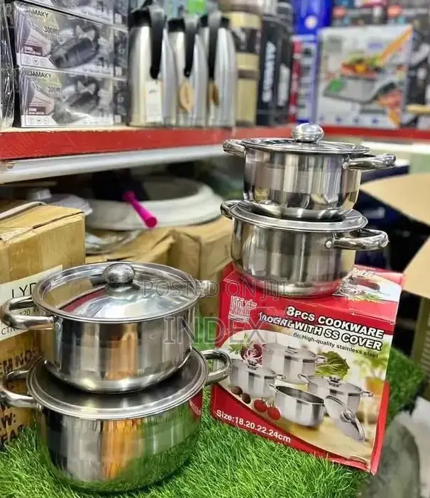 8pcs Cookware Set Stainless Stainless Steel