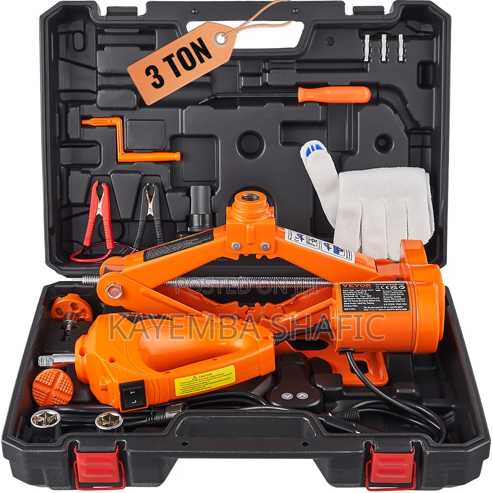 Vevor 3-Ton 12v Electric Car Jack Impact Wrench Kit