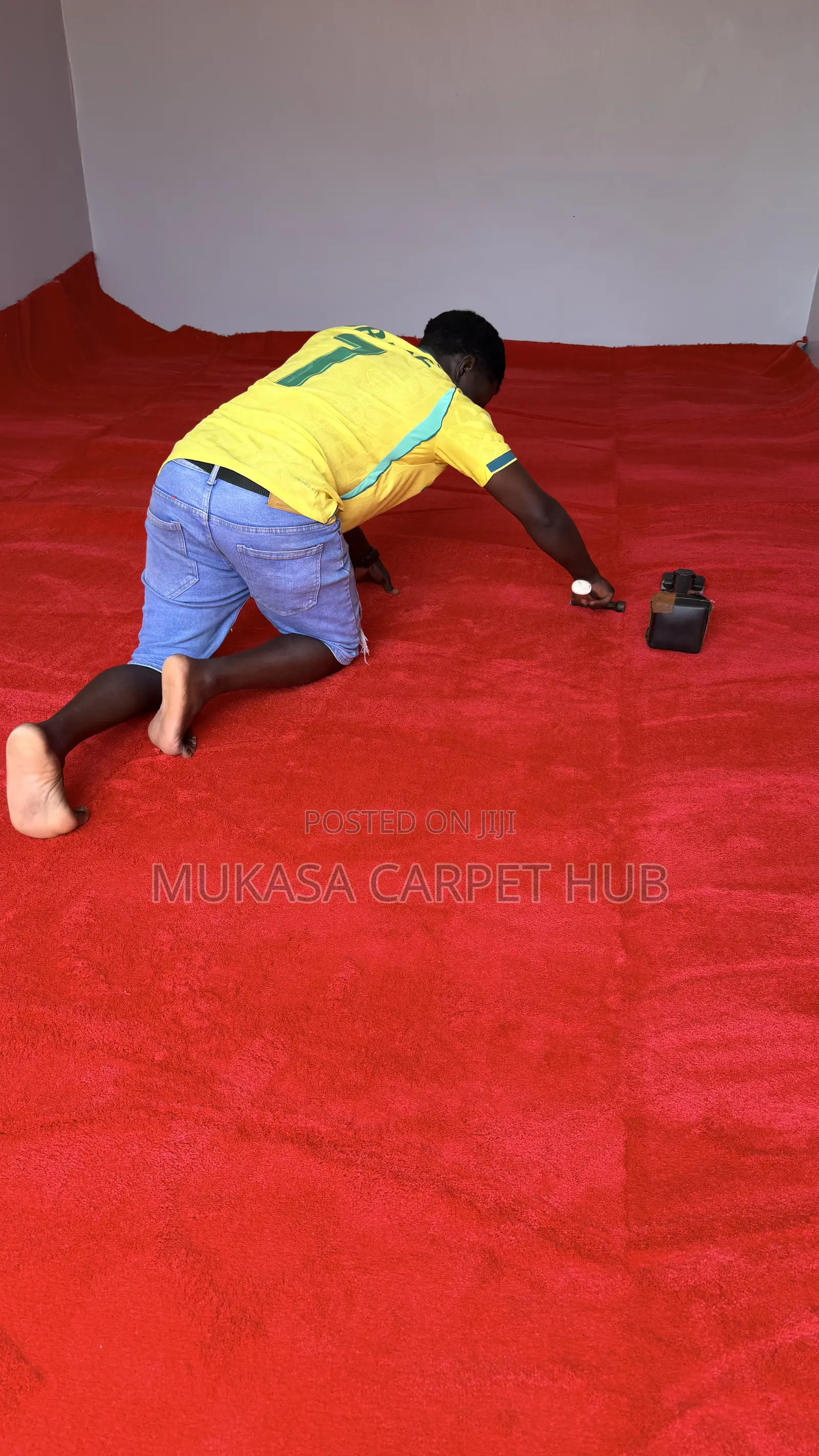 Trending Soft Red Galaxy Carpet on Sale