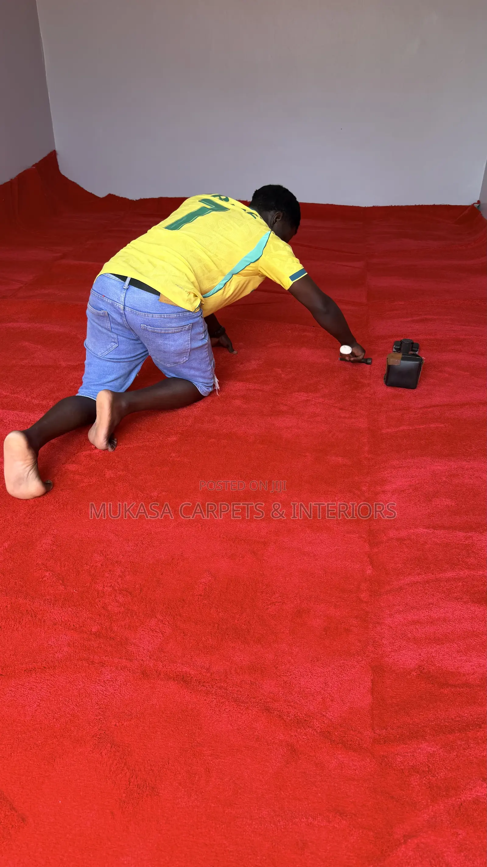 Trending Soft Red Galaxy Carpet on Sale