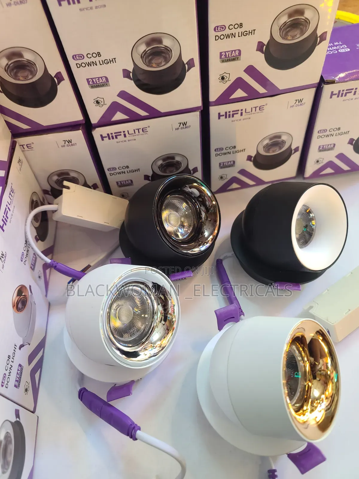 7w Recessed Rotating Spotlights Changing Warm, White and Warmwhite