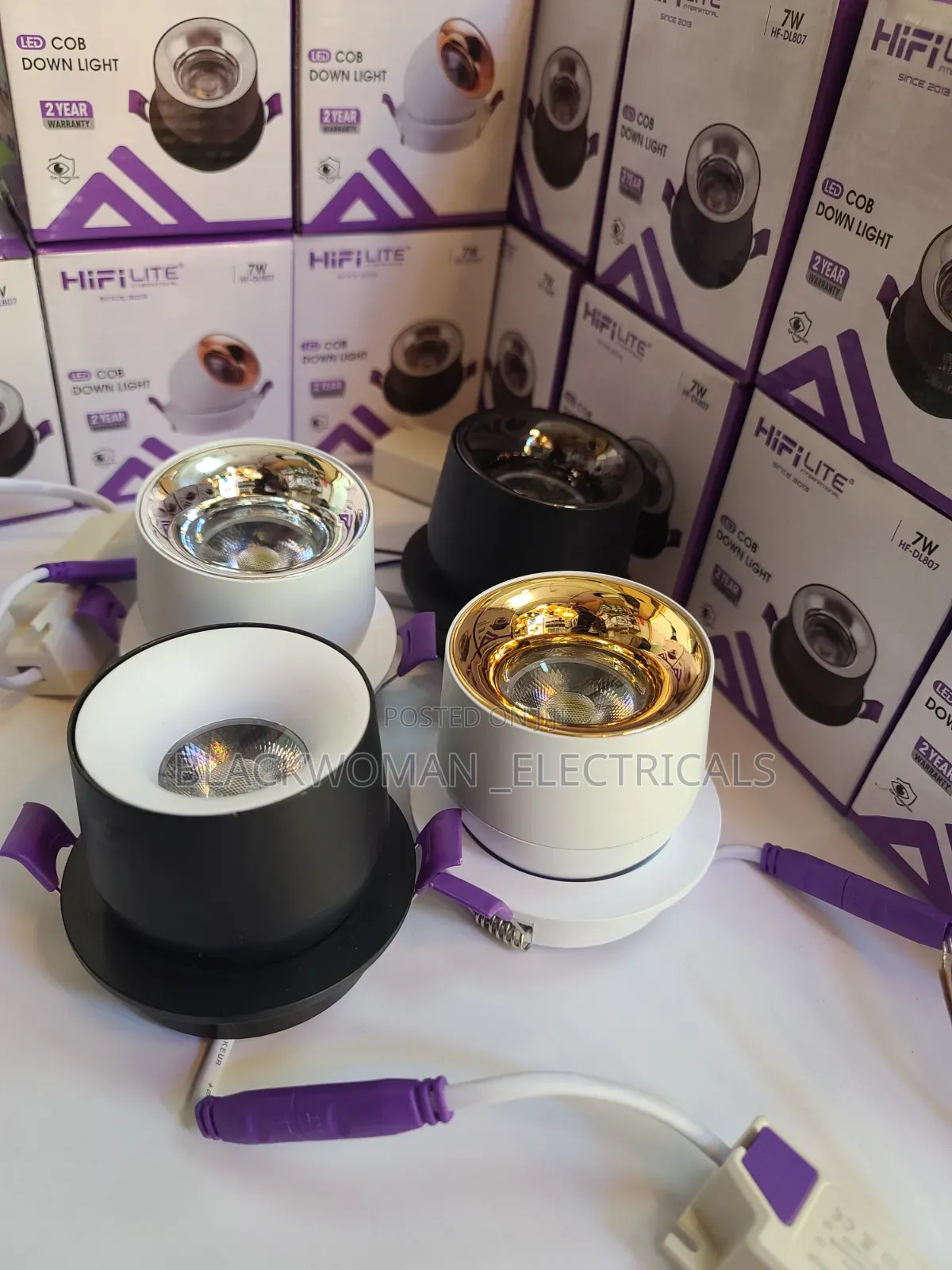 7w Recessed Rotating Spotlights Changing Warm, White and Warmwhite