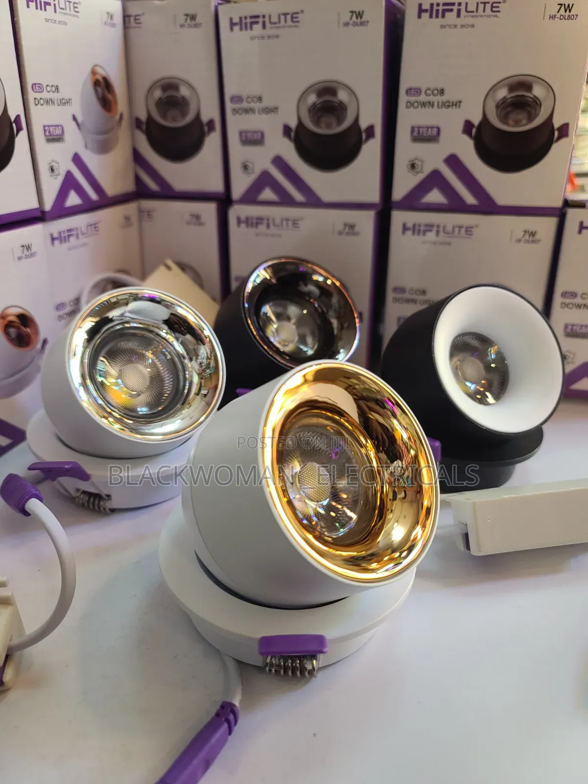 7w Recessed Rotating Spotlights Changing Warm, White and Warmwhite