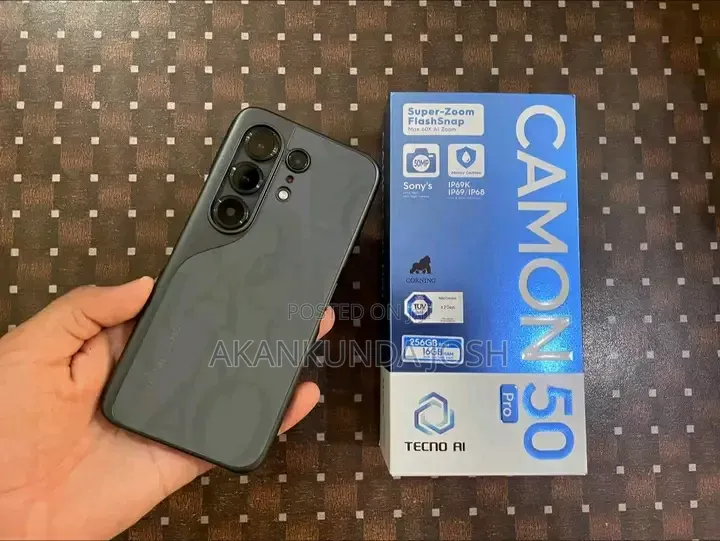 New Tecno Camon 50 Pro 256 GB Black