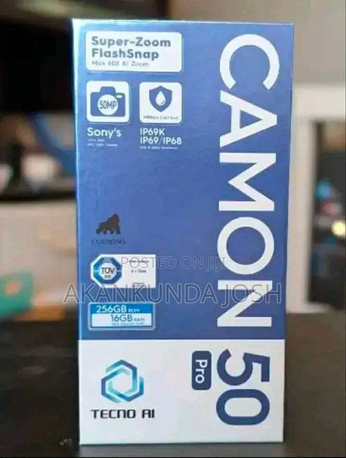 New Tecno Camon 50 Pro 256 GB Gray