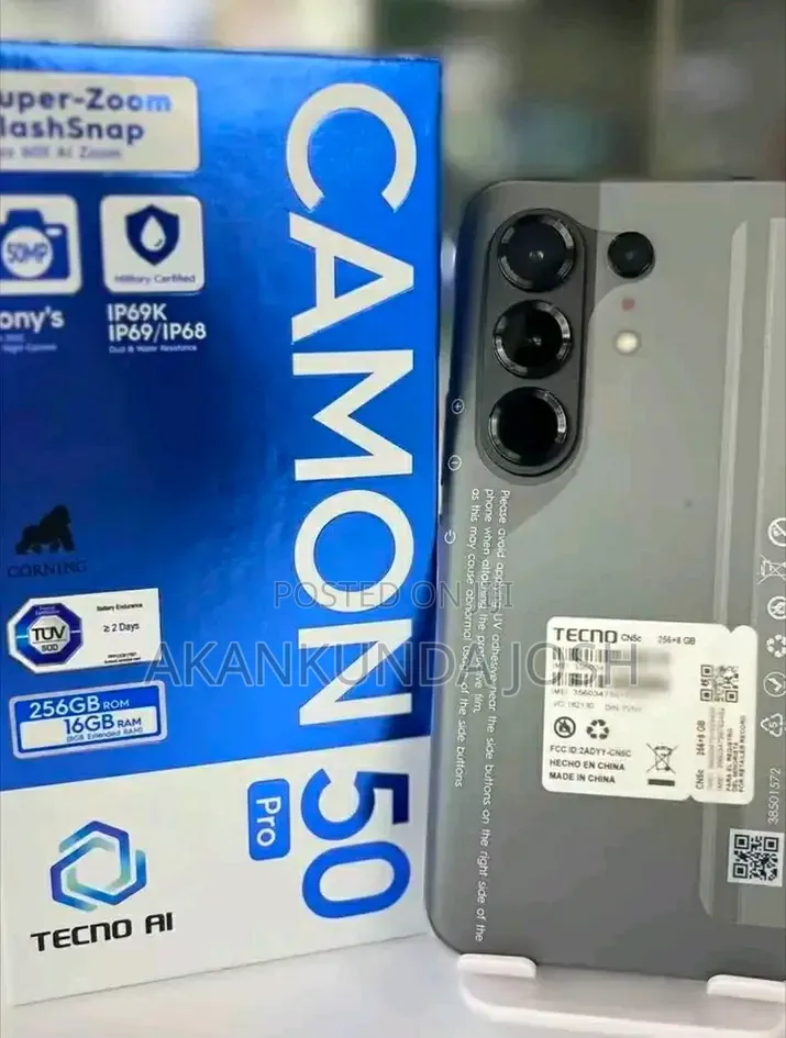 New Tecno Camon 50 Pro 256 GB Gray