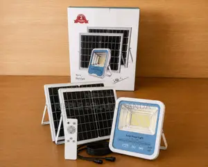 300w Solar Flood Light With 2 Panels Outdoor Security Light Kampala