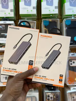 Porodo 9 in 1 Usb-C Hub