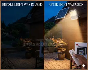 300w Solar Flood Light With 2 Panels Outdoor Security Light Kampala