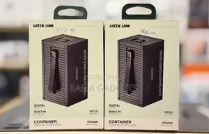 Green Lion Container Power Bank 20000mah in Black.