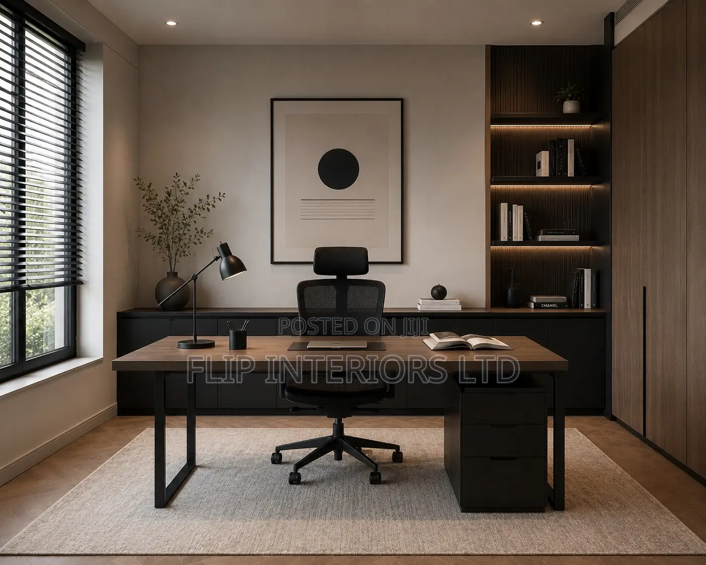 Modern Minimalist Home Office Interior Services