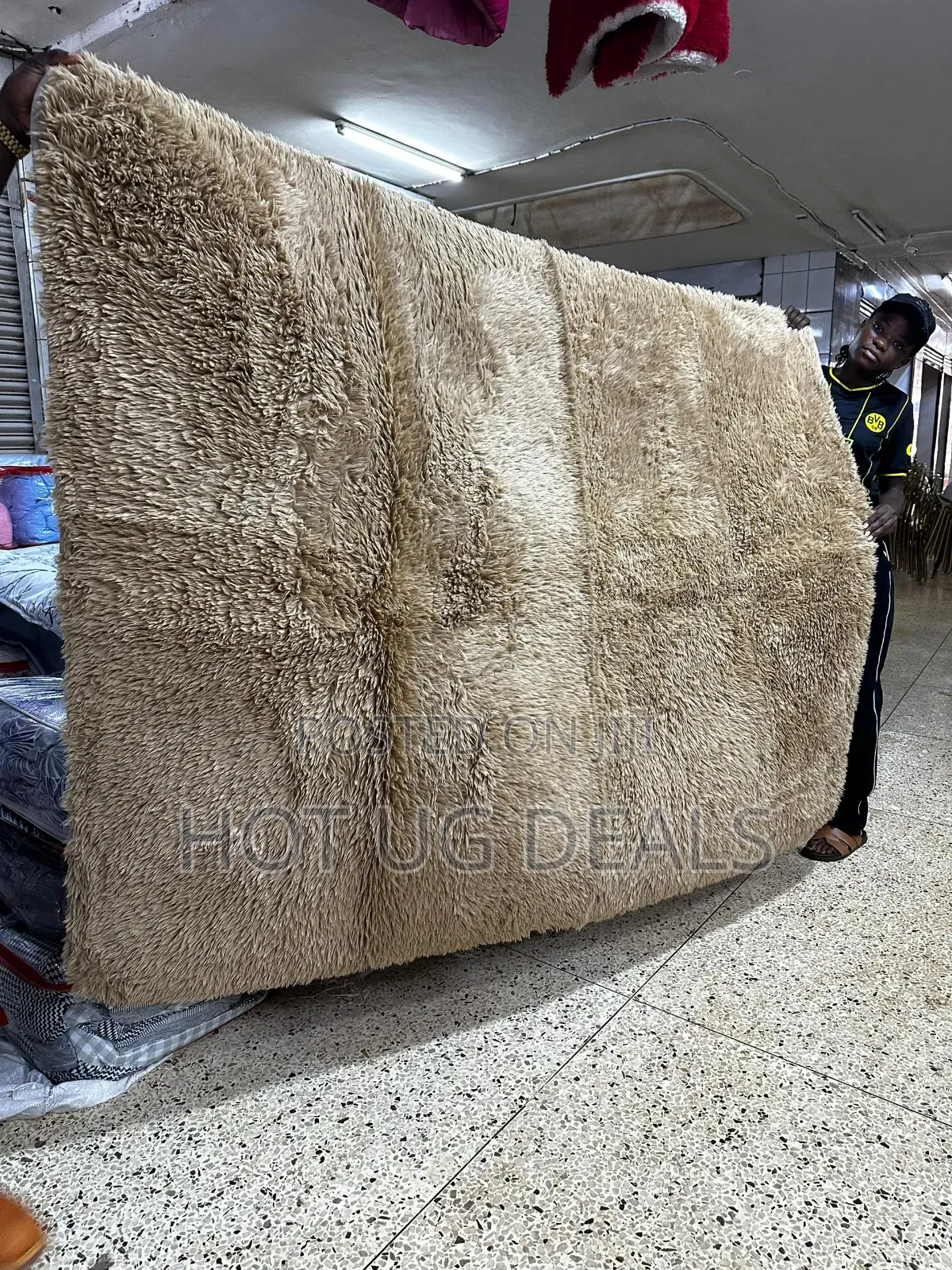 1.5 X2m Medium Fluffy Center Carpets Fluffy Rugs - Cream