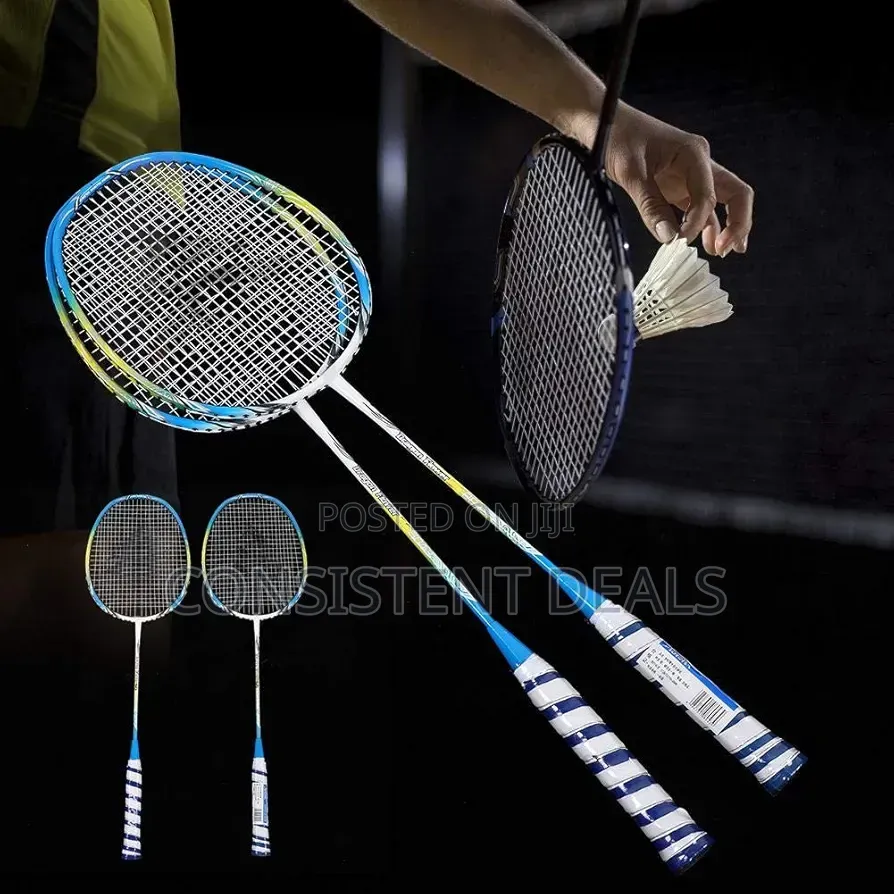 Badminton Rackets, 1 Pair Portable Professional Carbon Fibe
