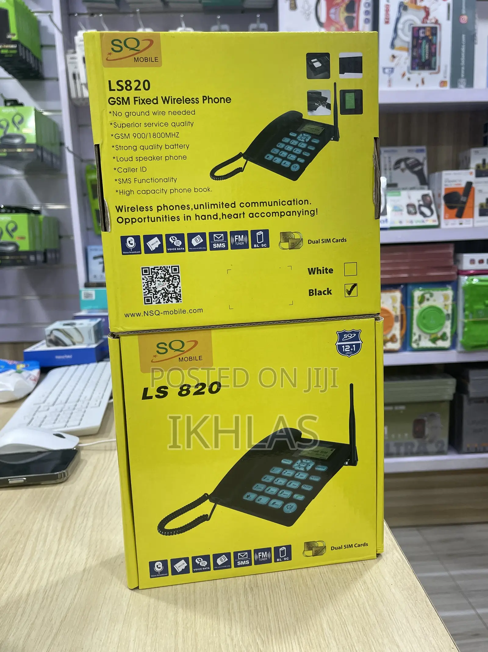 The Sq Ls-820 Is A Dual-sim, Fixed Wireless Gsm "Landline" Desk Phone.