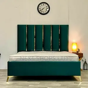 Green and Gold 5 by 6 Bed/ 5 by 6 Bed/Fabric Beds/Geometric Beds
