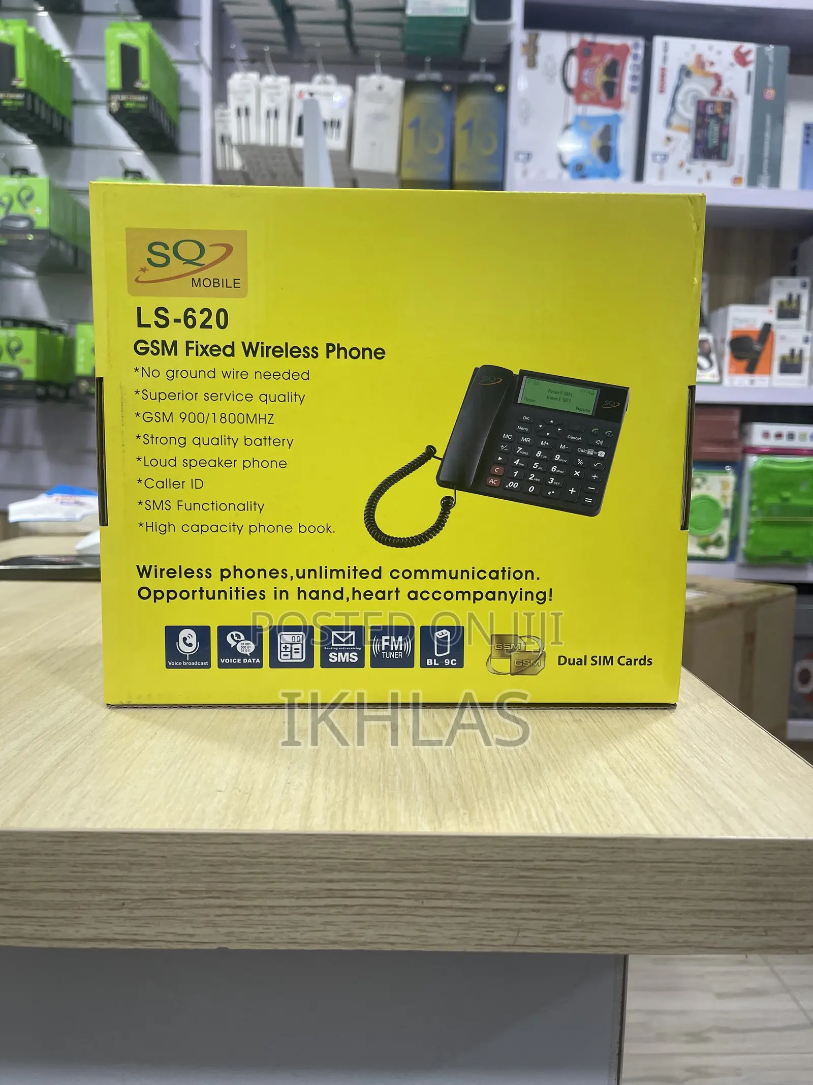 The Sq Mobile Ls-620 Is A Fixed Wireless Gsm Desktop Landline Phone.
