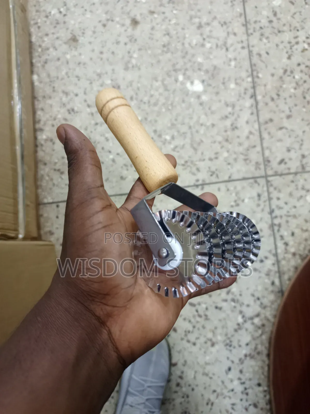 Pastry Wheel, Stainless Steel Lattice Roller Cutter With Wood Handle