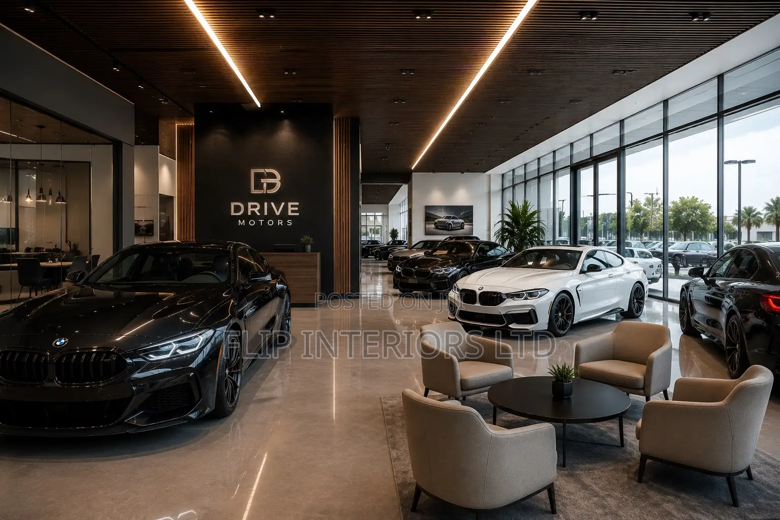 Luxury Automotive Showroom Construction Finishing Services