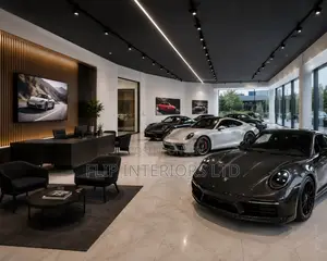 Elegant Auto Showroom Ceiling Lighting Installations