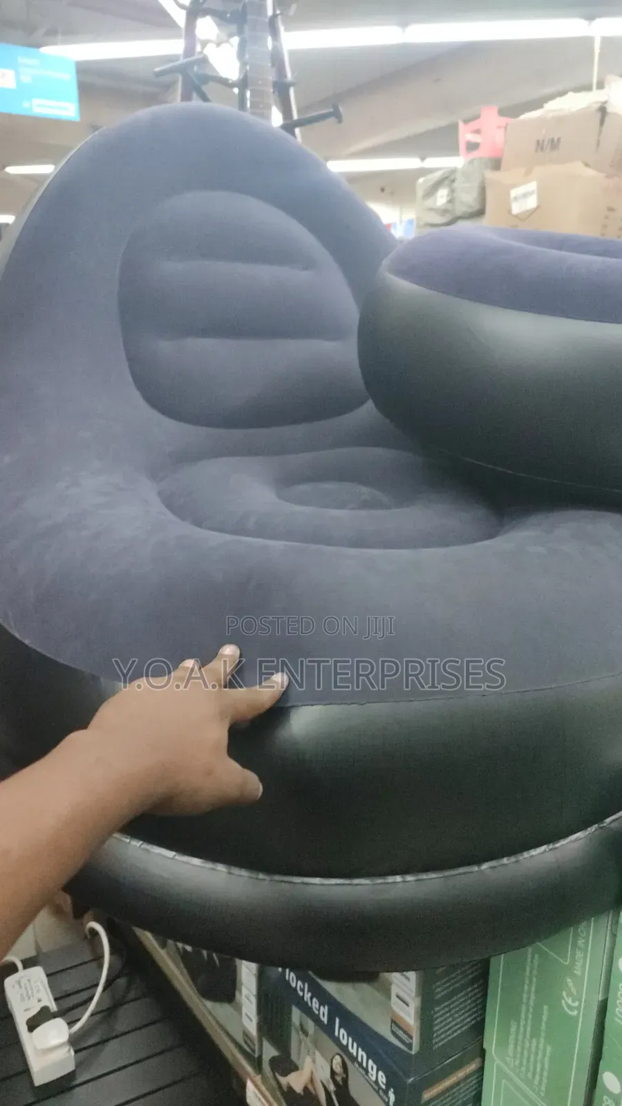 Inflatable Outdoor Chair Set With Electric Pump
