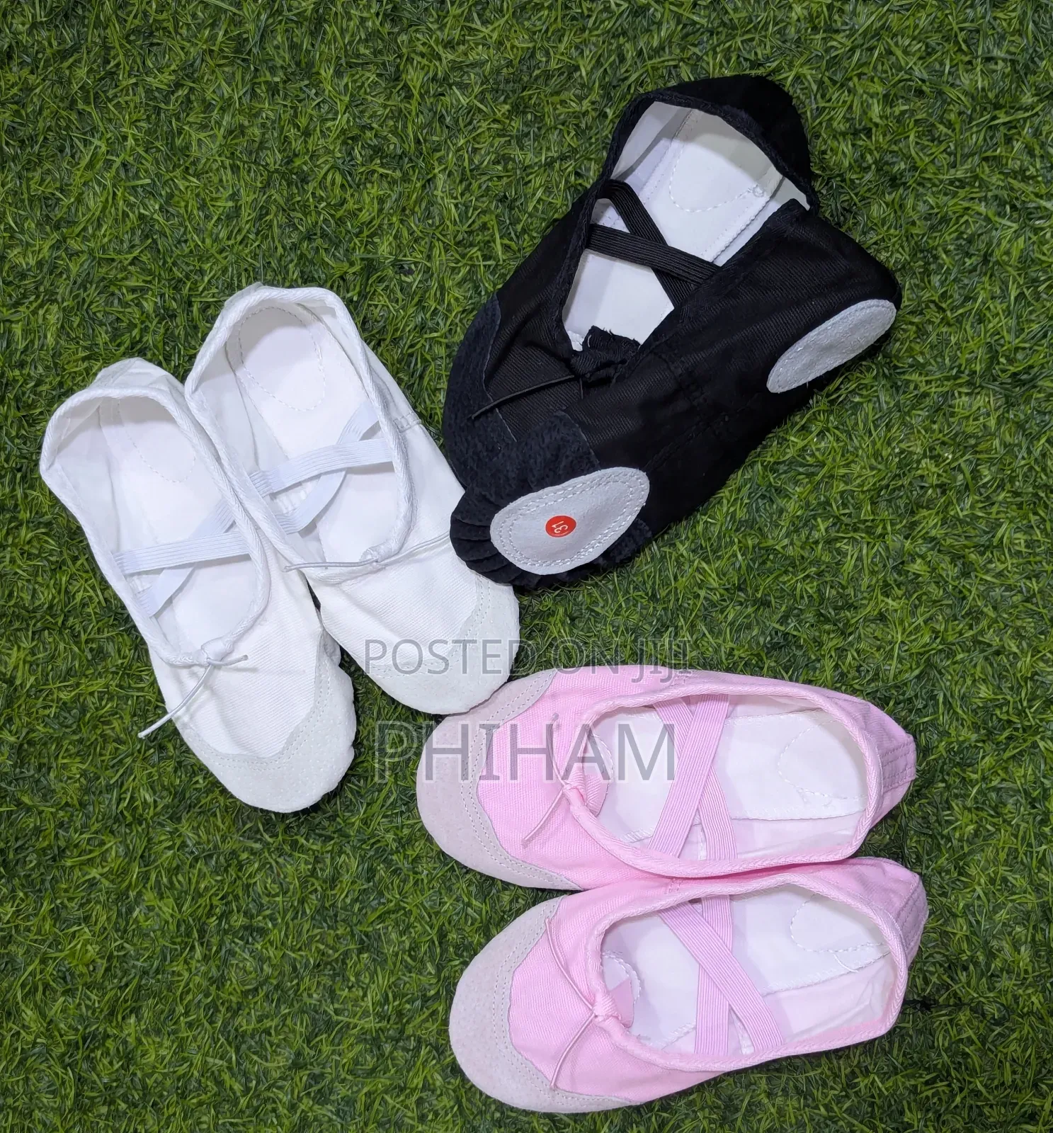 Kids Ballet Shoes in Black,Pink and White