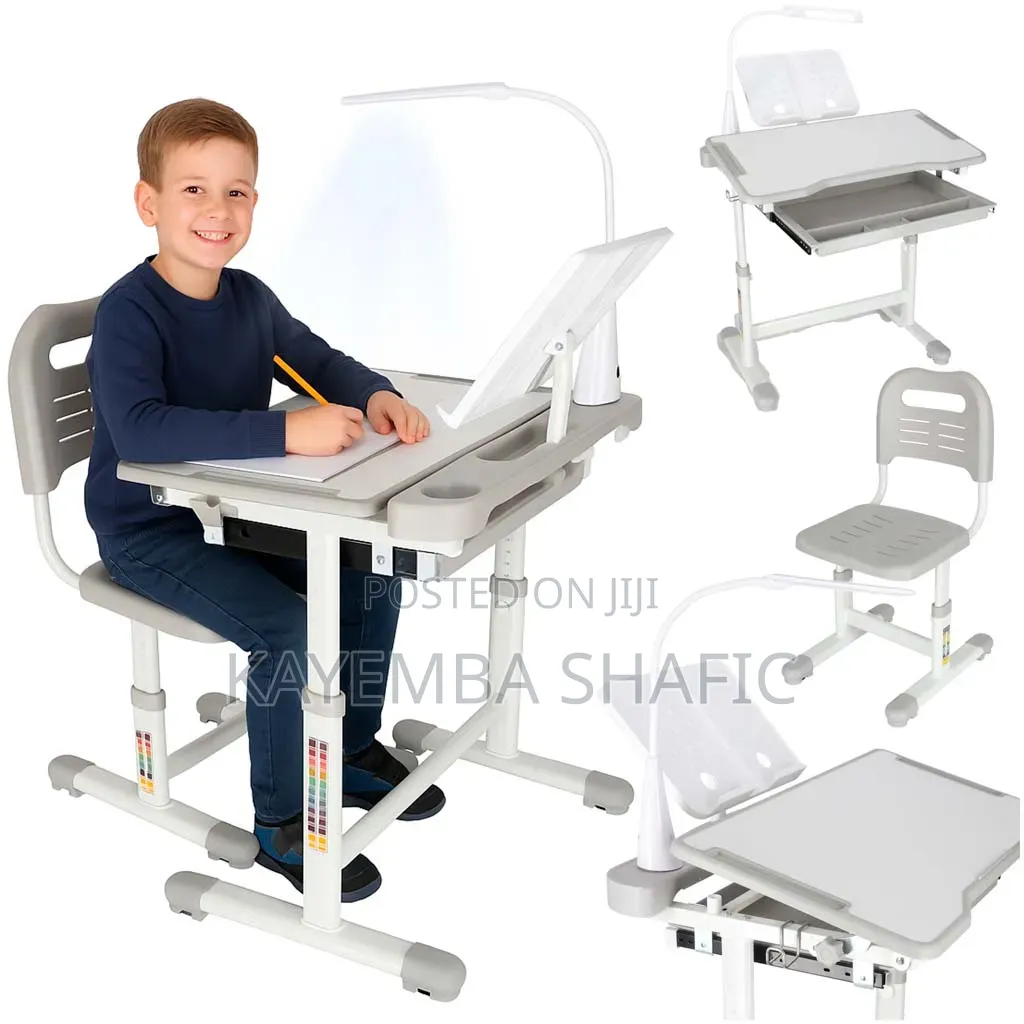 Height-adjustable Kids' Ergonomic Study Desk And Chair Set