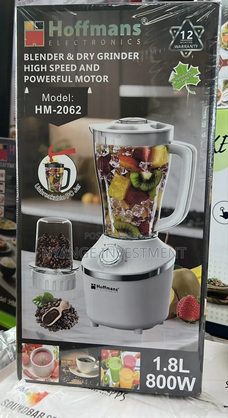 Hoffmans Electronics Blender Dry Grinder. Blender With Grinder