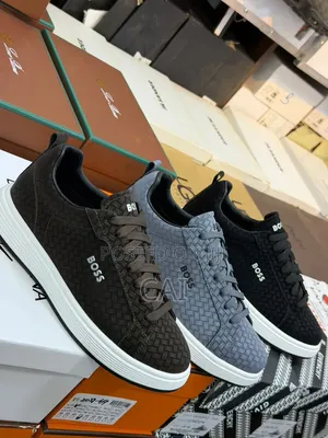 Boss Woven Leather Sneakers