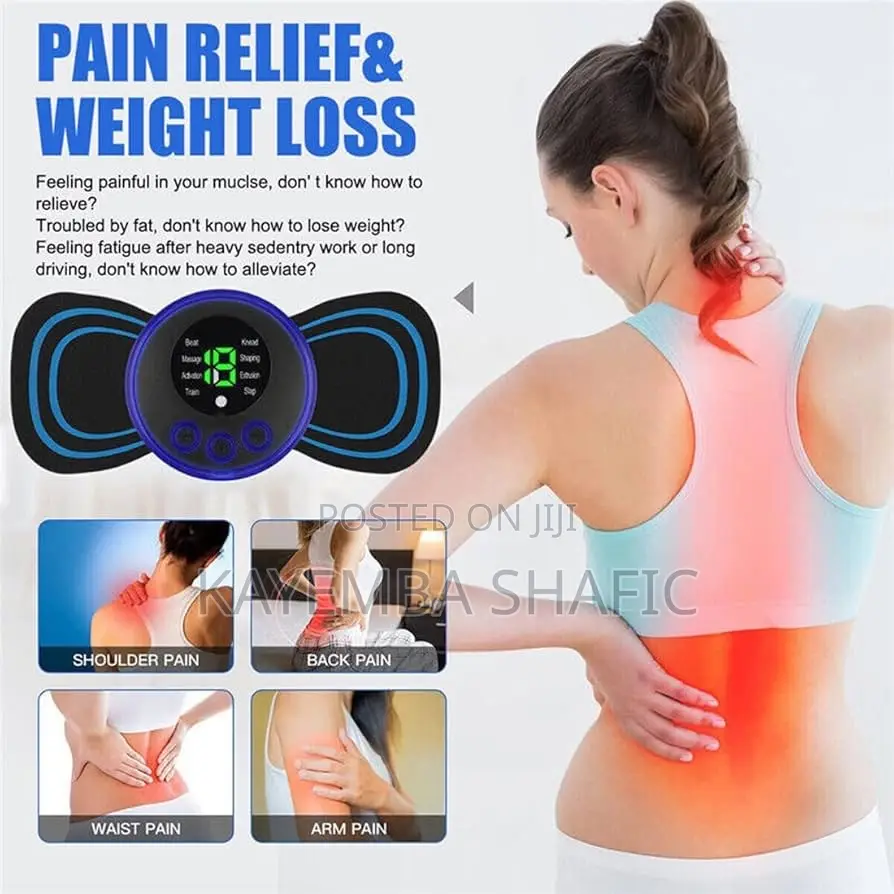 Portable Ems Mini Butterfly Body Massager For Pain Relief