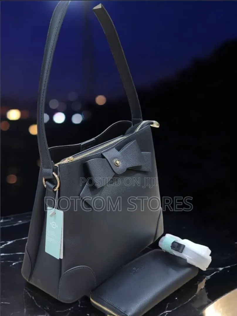 Chrisbella Faux Leather Shoulder Bag and Wallet Set