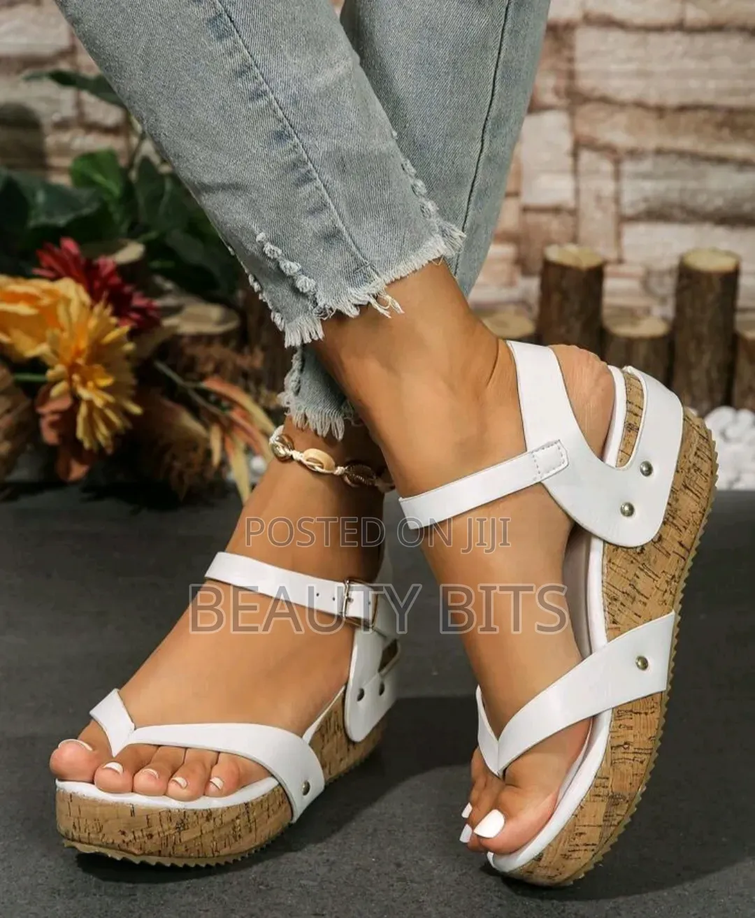 Casual White Wedge Shoes