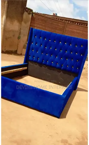 Royal Blue Velvet Bed Frame