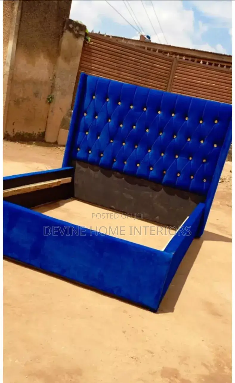 Royal Blue Velvet Bed Frame
