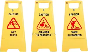 Yellow Plastic Caution Standing Board