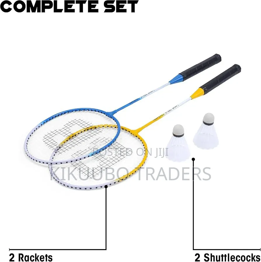 Badminton Racquets and Shuttlecocks With Carry Bag