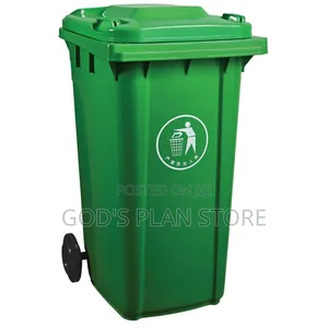 Outdoor 240litres Wheeled Plastic Dust Bins Plastic Dust Bins (Gree)
