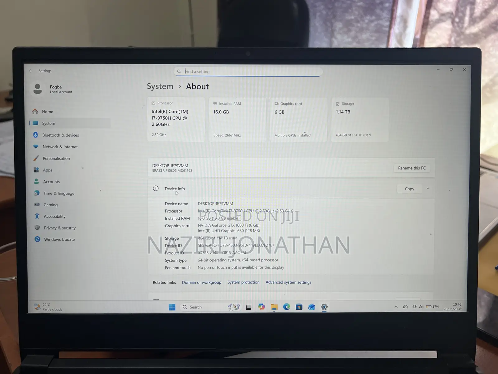 Laptop Razer Blade Advanced 16GB Nvidia SSD 1T