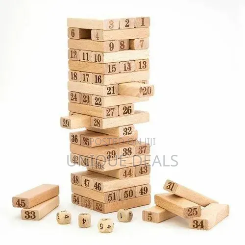 54 Wooden Blocks Game For Kids Learning Toys Puzzle