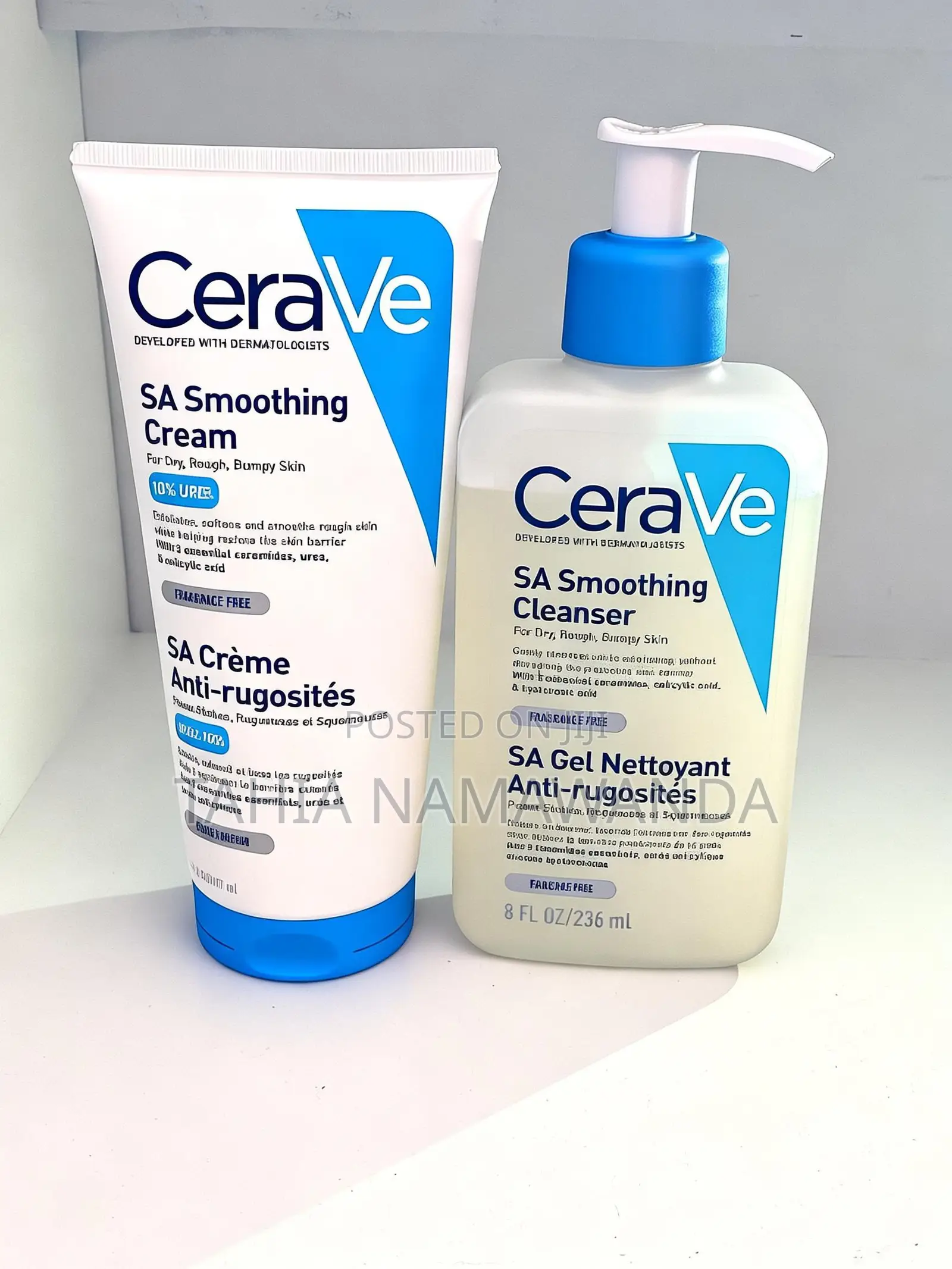Cerave Smoothing Cream and Cleanser