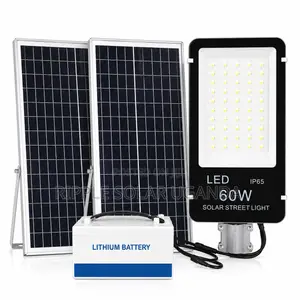 60w Solar Street Light With External Lithium Battery – Waterproof