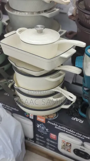 Enameled Cast Iron Cookware Set, 11 PCS