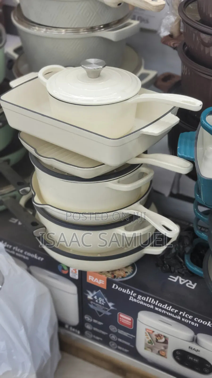 Enameled Cast Iron Cookware Set, 11 PCS