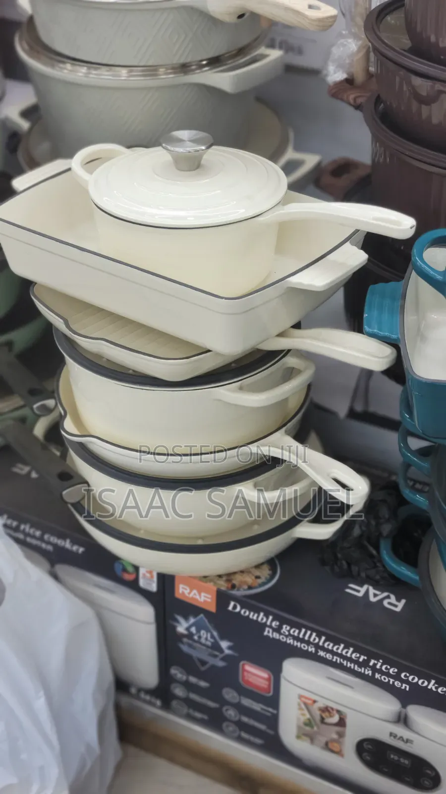 Enameled Cast Iron Cookware Set, 11 PCS