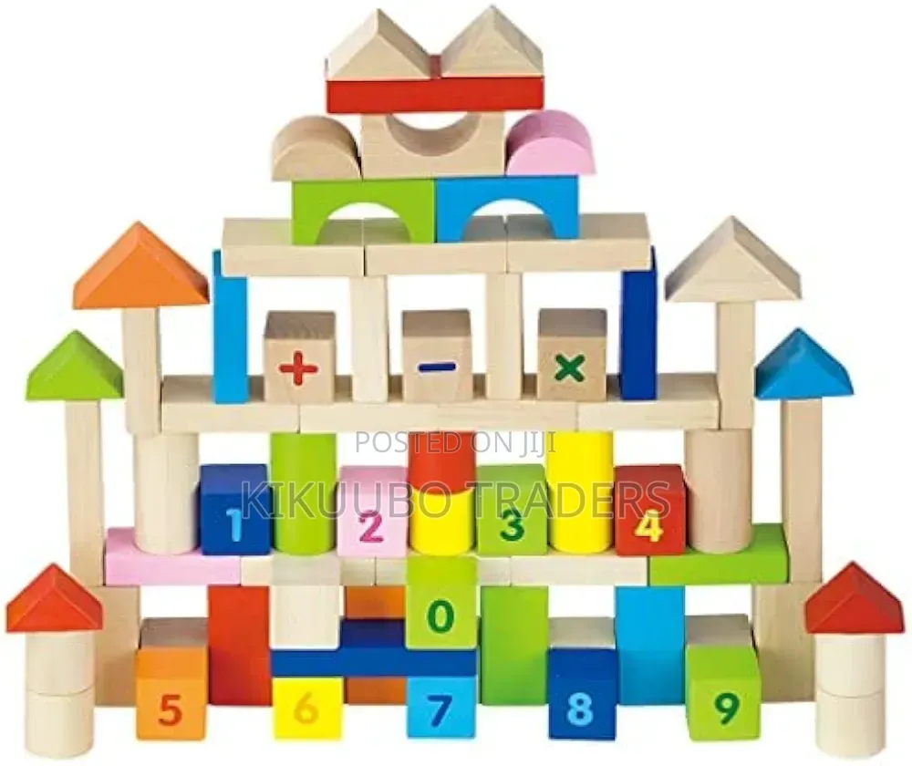 Wooden Alphabet and Numbers Block 100-Piece Set