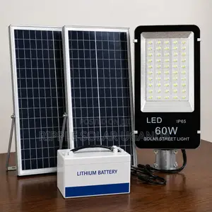 60w Solar Street Light With External Lithium Battery – Waterproof