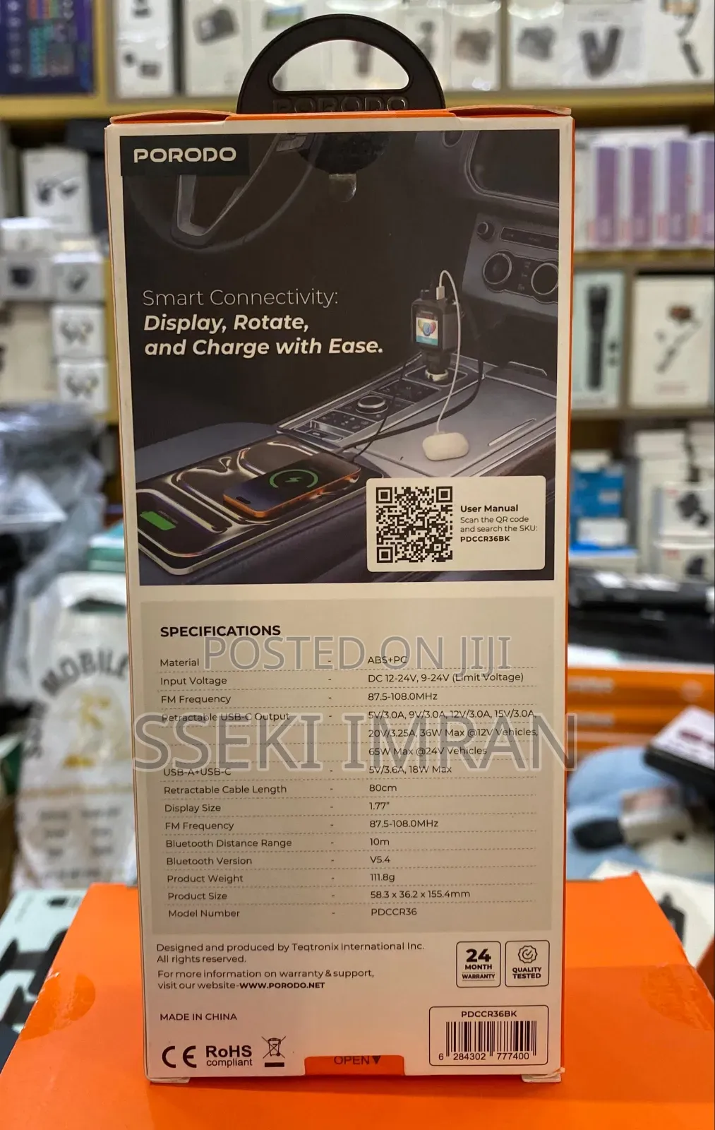 Porodo Voltrash Muilt-port Car Charger