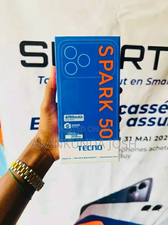 New Tecno Spark 50 128 GB Gray