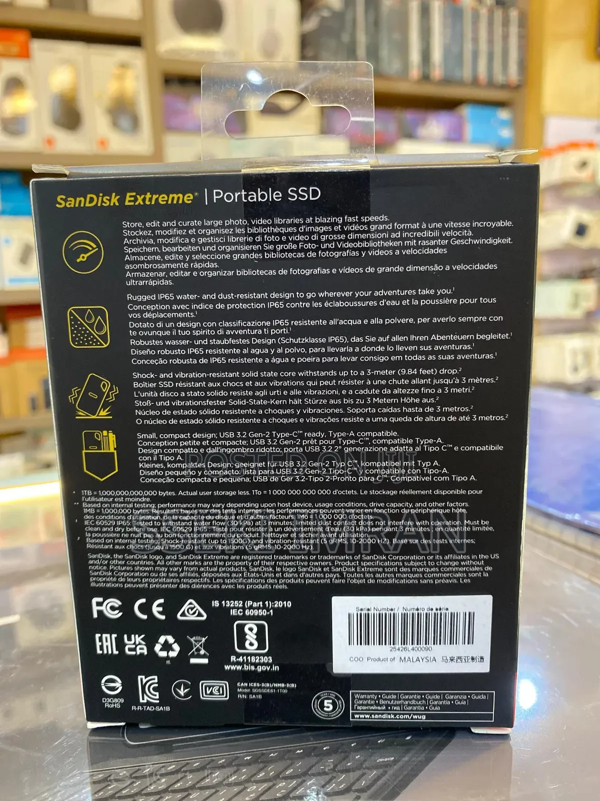 Sandisk 1tb Extreme Portable Ssd - Up To 1050mb/S