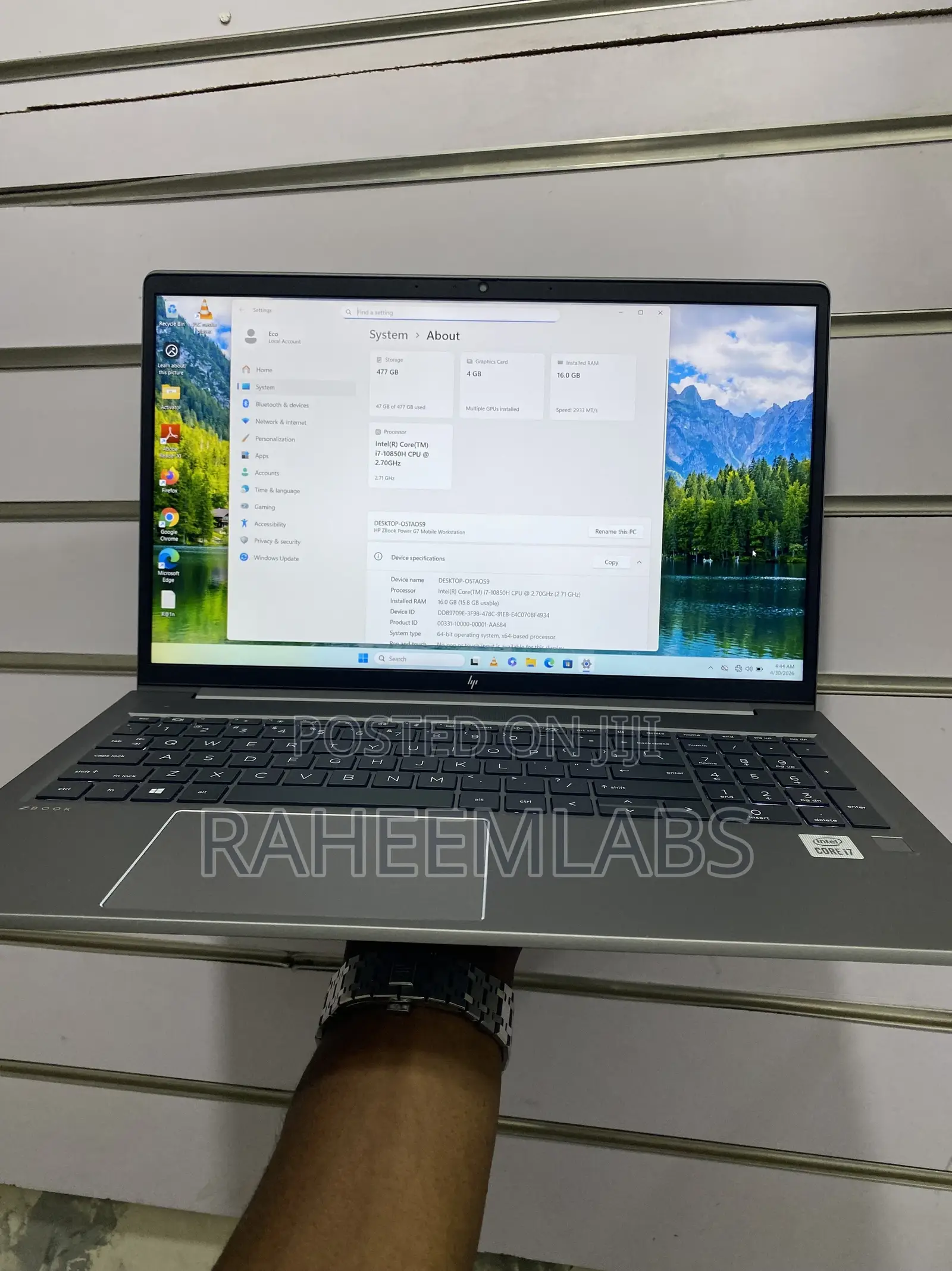 New Laptop HP ZBook Power G7 16GB Intel Core i7 SSD 512GB