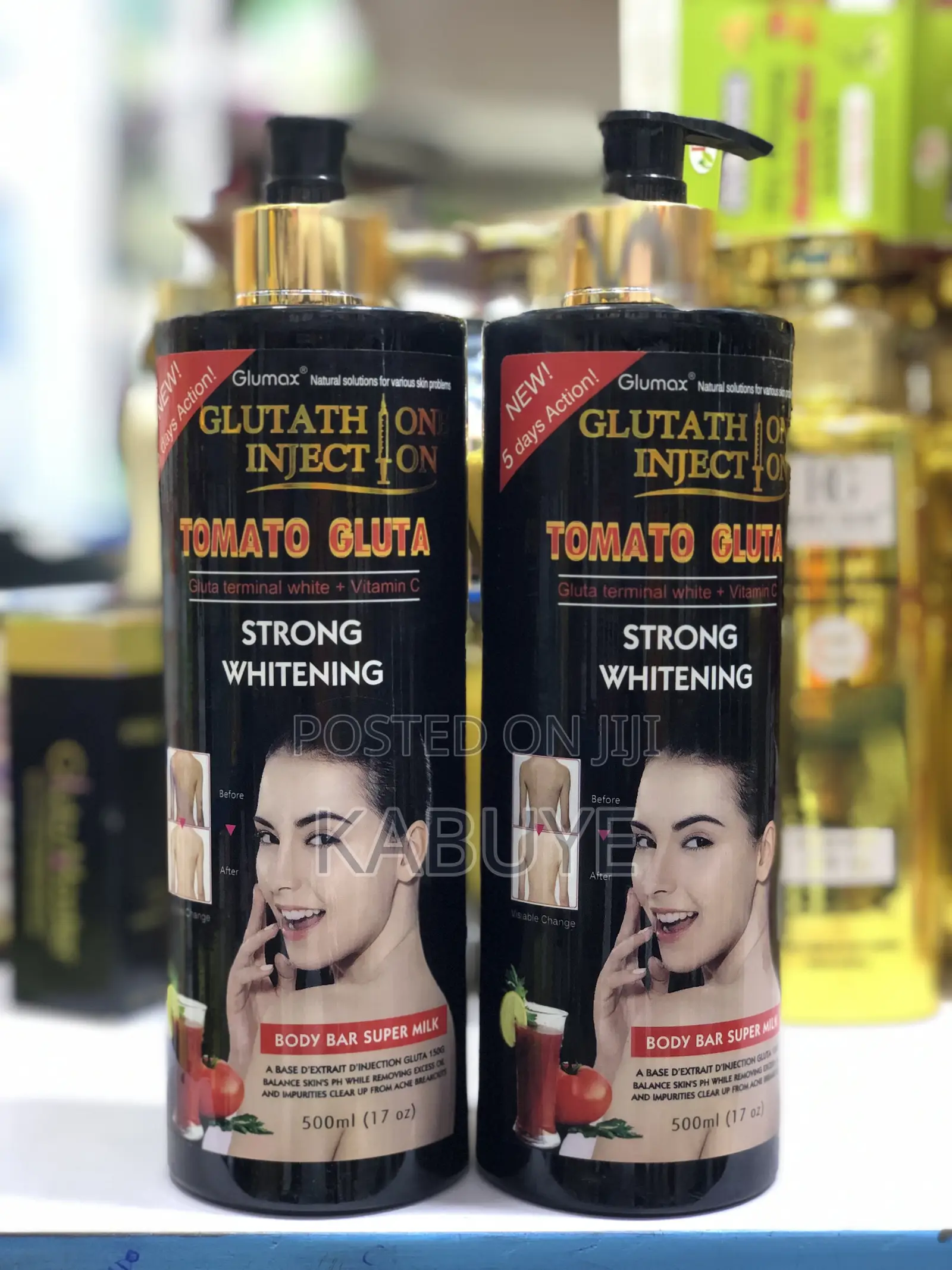 Glumax Tomato Gluta Strong Whitening Body Milk Lotion.